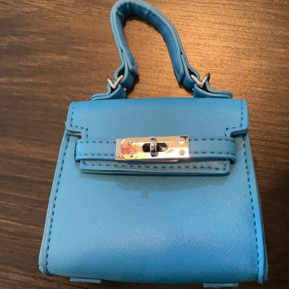 Blue mini Bag with strap